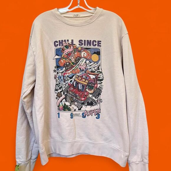 Brandy Melville Sweaters - Vintage Brandy Melville Chill Since 1993 Oversized Sweater XL